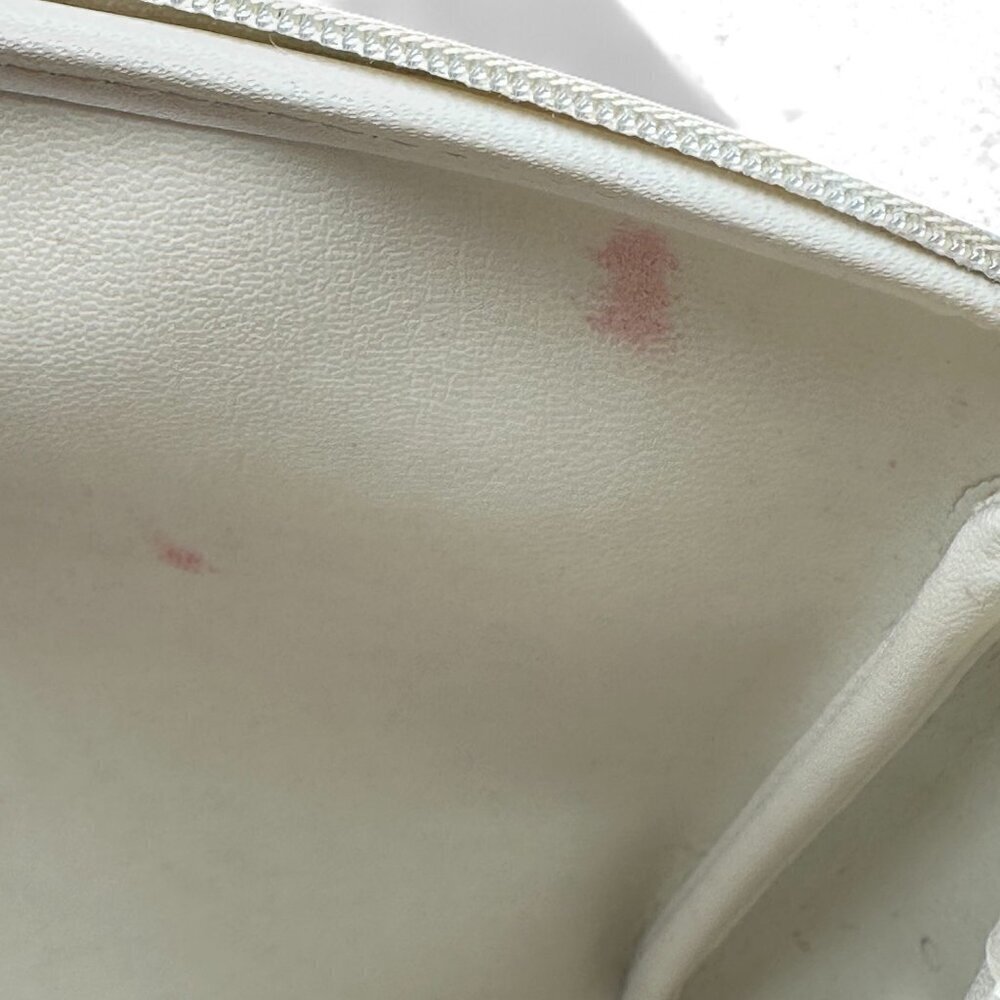 Christian Dior Honeycomb Coated Canvas Makeup Pouch Clutch - White/Cream, Grey - Picture 8 of 14